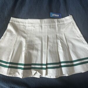 Prince x Target White Pickleball Skirt with Green stripes